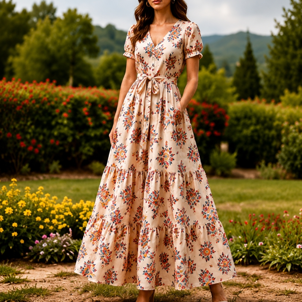 100% viscose dress made up