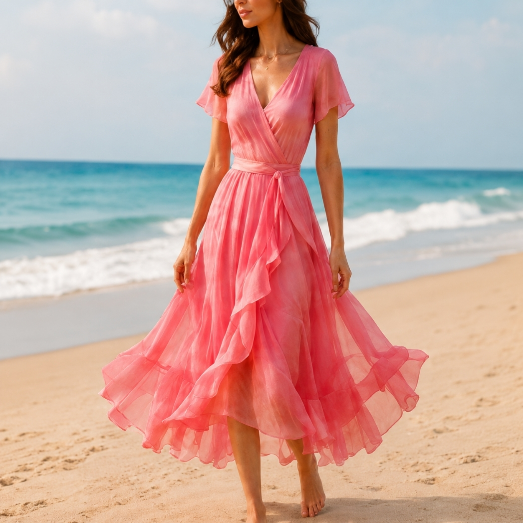 Chiffon dress made up