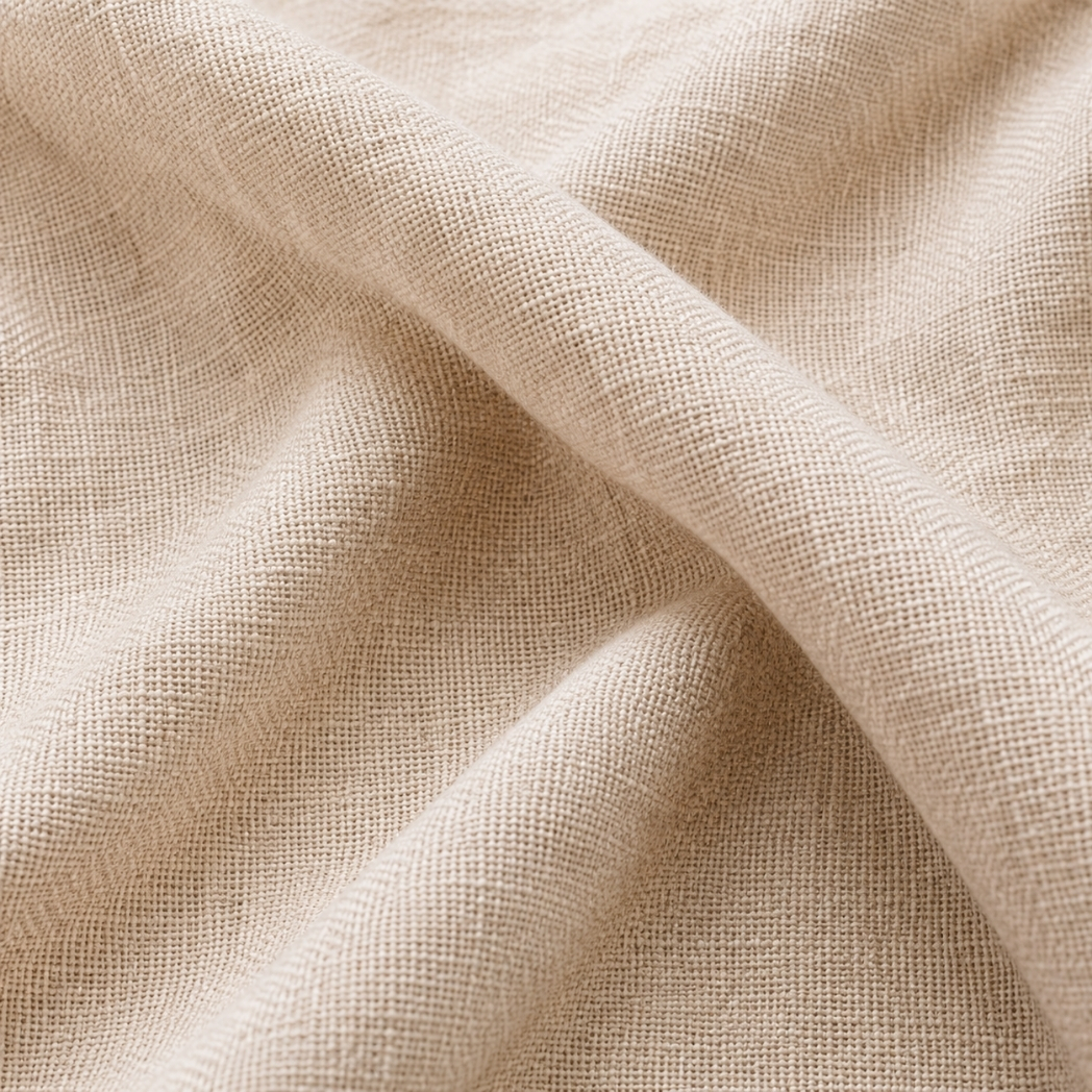 Natural linen blend dress fabric