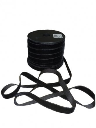 10 METRES Plush Velvet Non-Stretch Ribbon Trimming Job Lot Bolt Pack- Black JBL61 BK