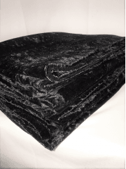 10 PIECES Clearance (1/2 Metre+) Crushed Velvet/Velour Stretch Material Job Lot Pieces- Black JBL166 BK
