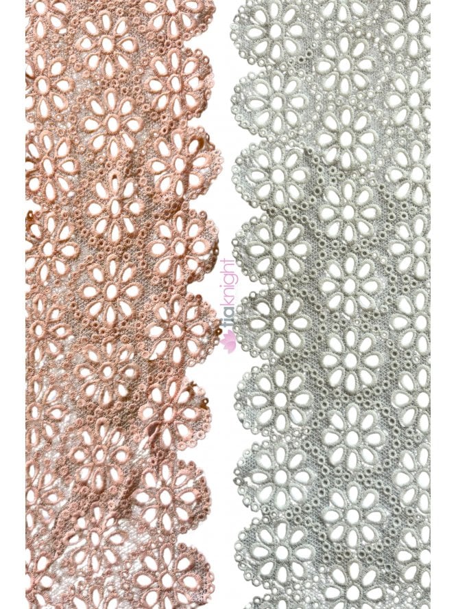 100% Cotton Crochet Summer Floral Wide Trimming- SY250