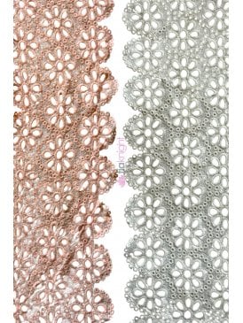 100% Cotton Crochet Summer Floral Wide Trimming- SY250