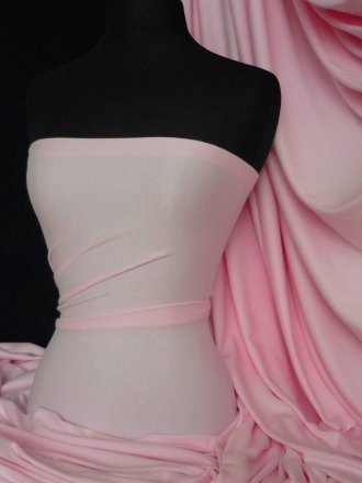 100% Cotton Interlock Knit Soft Jersey T-Shirt Fabric- Baby Pink Q60 BPN