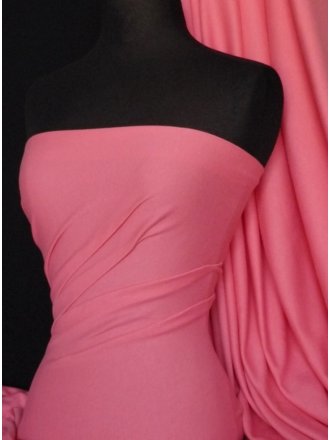 100% Cotton Interlock Knit Soft Jersey T-Shirt Fabric- Barbie Pink Q60 BBPN