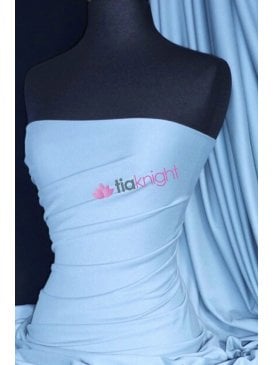 100% Cotton Interlock Knit Soft Jersey T-Shirt Fabric- Bluebell Q60 BLB