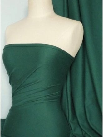 100% Cotton Interlock Knit Soft Jersey T-Shirt Fabric- Bottle Green Q60 BTGR