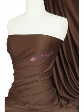 100% Cotton Interlock Knit Soft Jersey T-Shirt Fabric- Coffee Brown Q60 COF