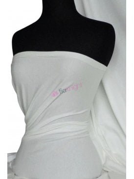 100% Cotton Interlock Knit Soft Jersey T-Shirt Fabric- Cream Q60 CRM