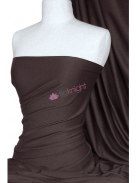 100% Cotton Interlock Knit Soft Jersey T-Shirt Fabric- Dark Chocolate Brown Q60 DCHBR