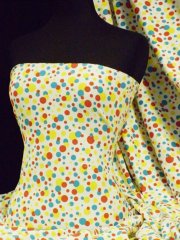 100% Cotton Interlock Knit Soft Jersey T-Shirt Fabric- Funky Spots  Q1101 YLTQRD
