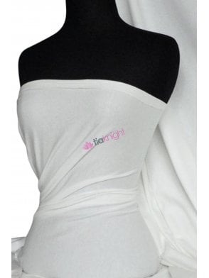 100% Cotton Interlock Knit Soft Jersey T-Shirt Fabric- Ivory Q60 IV