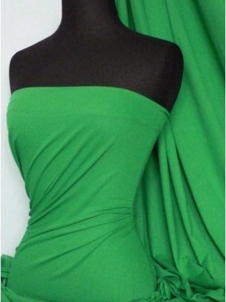 100% Cotton Interlock Knit Soft Jersey T-Shirt Fabric- Leaf Green Q60 LFGR