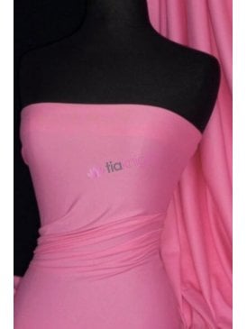 100% Cotton Interlock Knit Soft Jersey T-Shirt Fabric- Light Cerise Q60 LCRS