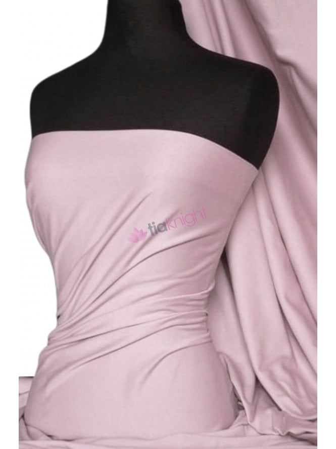 100% Cotton Interlock Knit Soft Jersey T-Shirt Fabric- Light Pink Q60 LTPN
