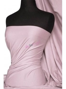 100% Cotton Interlock Knit Soft Jersey T-Shirt Fabric- Light Pink Q60 LTPN