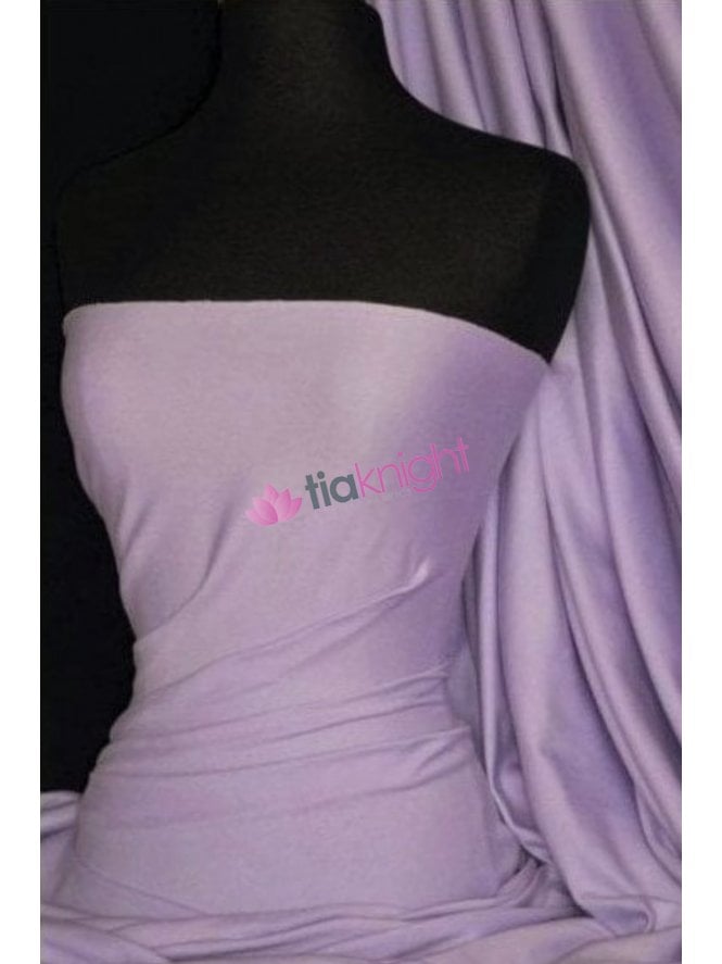 100% Cotton Interlock Knit Soft Jersey T-Shirt Fabric- Lilac Q60 LIL