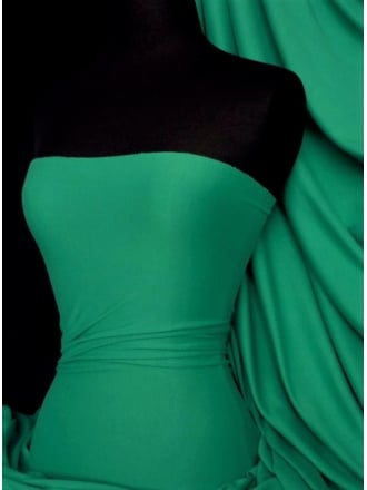 100% Cotton Interlock Knit Soft Jersey T-Shirt Fabric- Sea Green Q60 SGR