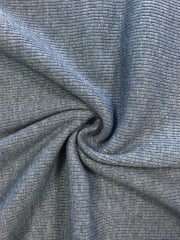 100% Cotton Jersey 2 x 2 Rib Knit Fabric- Petrol Blue Q1007 PTBL