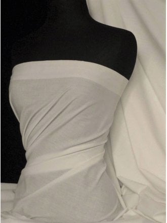 100% Cotton Light Weight Sheeting Fabric- Ivory SQ243 IV