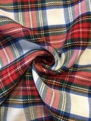 100% Cotton Soft Woven Non-Stretch Fabric- Red Tartan SQ191 RD