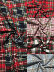 100% Cotton Soft Woven Non-Stretch Fabric- Tartan SQ191