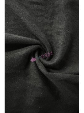 100% Cotton Tubular Fine Rib Jersey Stretch Fabric- Black SQ883 BK