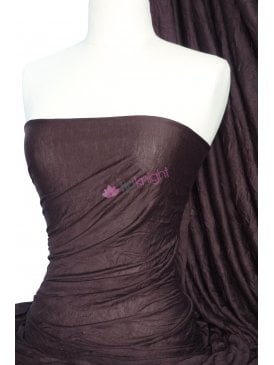 100% Crushed Viscose Stretch Fabric- Earth Brown Q517 EBR
