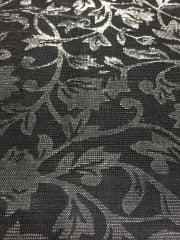 100% Nylon Floral Shimmer Mesh Fabric- Moonlight Black SQ127 BKSLV