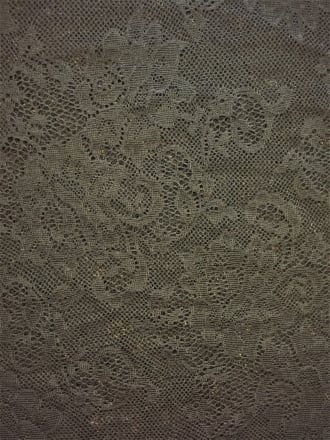 100% Nylon Slight Stretch Lace Fabric- Rose Bunch Black SQ157 BK