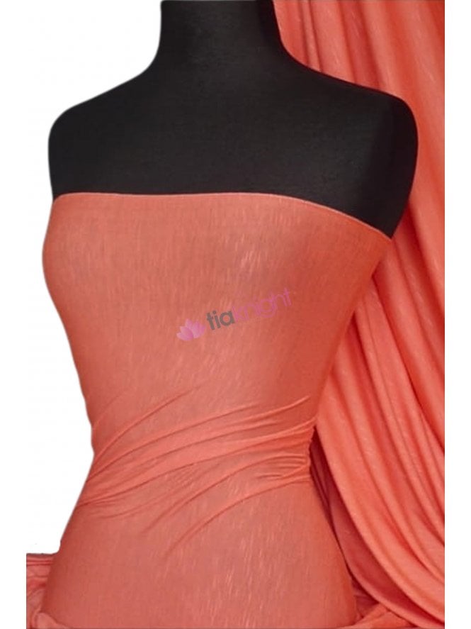 100% SLB Viscose Stretch Fabric- Coral Q405 CRL