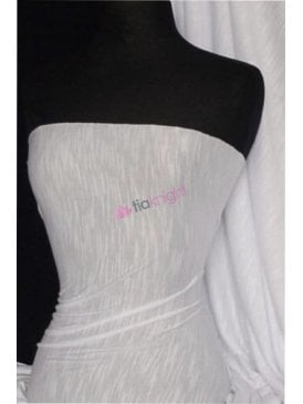 100% SLB Viscose Stretch Fabric- White Q405 WHT