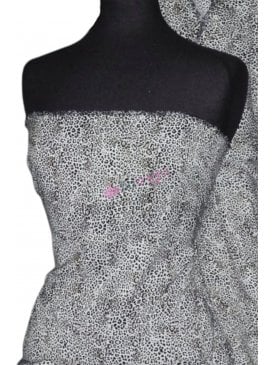 100% Viscose Light Weight Sheer Woven Material- Baby Leopard VSC238 BRNCRM