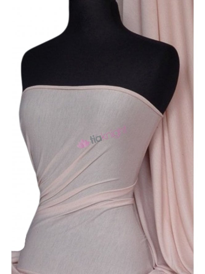 100% Viscose Lightweight Stretch Fabric Material- Peach Q796 PCH