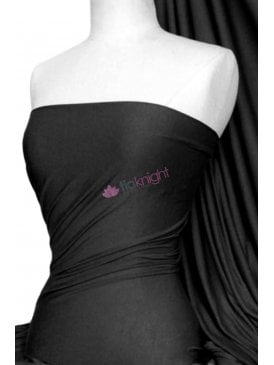 100% Viscose Stretch Fabric Material- Black 100VSC BK