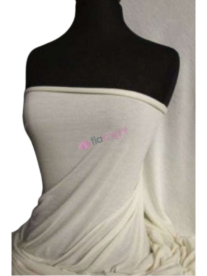 100% Viscose Stretch Fabric Material- Cream 100VSC CRM