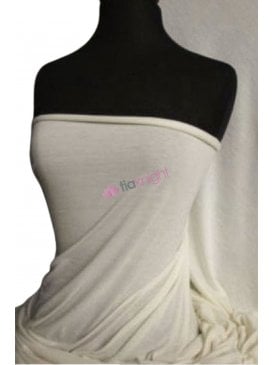 100% Viscose Stretch Fabric Material- Cream 100VSC CRM
