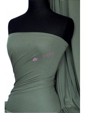 100% Viscose Stretch Fabric Material- Dark Khaki 100VSC DKH
