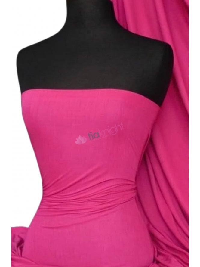 100% Viscose Stretch Fabric Material- Fuchsia Pink 100VSC FCH