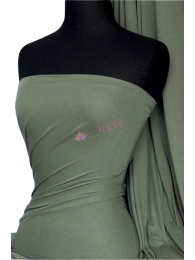100% Viscose Stretch Fabric Material- Khaki 100VSC KH