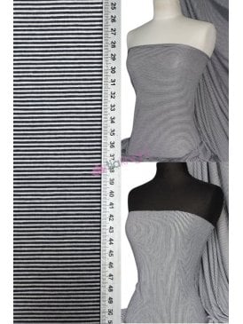 100% Viscose Stretch Fabric- Narrow Stripes Q1022