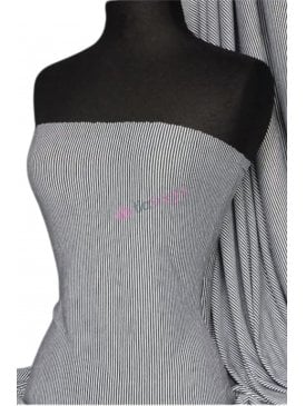 100% Viscose Stretch Fabric- Narrow Stripes Q1022
