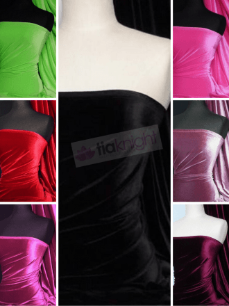 15 PIECES Clearance (1/2 Metre) Velvet/ Velour Stretch Spandex Lycra Job Lot Pieces- Multi JBL437