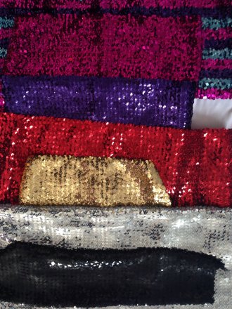 2 KG Clearance Assorted Coloured Sequin Elastane Offcuts