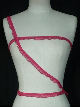 2 Metres Cerise Pink Ruffle Organza Trim