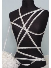 2 Metres Pure White Ruffle Organza Trim