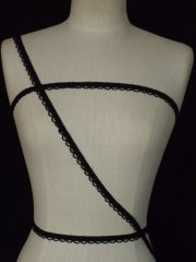 2 METRES Rope Braided Trim- Black SY208 BK