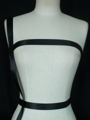 2 Metres Satin Ribbon Trim- Black SY219 BK