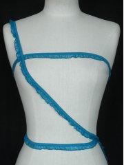 2 Metres Turquoise Blue Ruffle Organza Trim