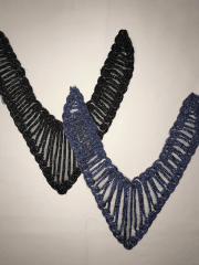 2 Pieces Lurex Neck Pieces Net Embellishments Job Lot Bolt Pack- JBL147 MLT
